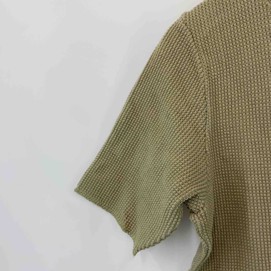 SLOBE IENA(スローブイエナ)のSLOBE IENA スローブイエナ レディース Tシャツ（半袖）ワッフルTシャツ グリーン クルーネック レディースのトップス(Tシャツ(半袖/袖なし))の商品写真