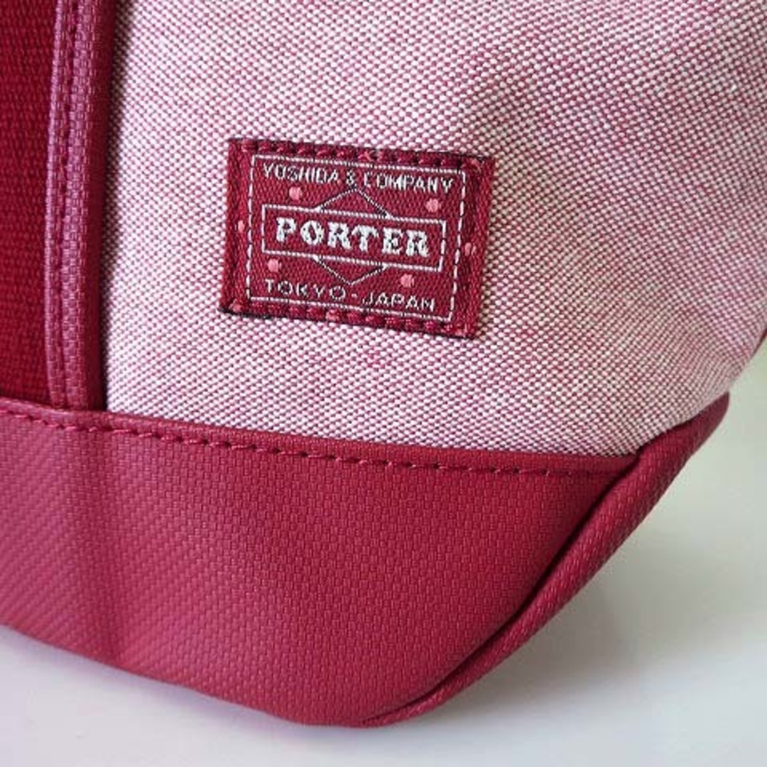 PORTER(ポーター)のポーター PORTER トートバッグ ボーイフレンドトート シャンブレー L 赤 レディースのバッグ(トートバッグ)の商品写真