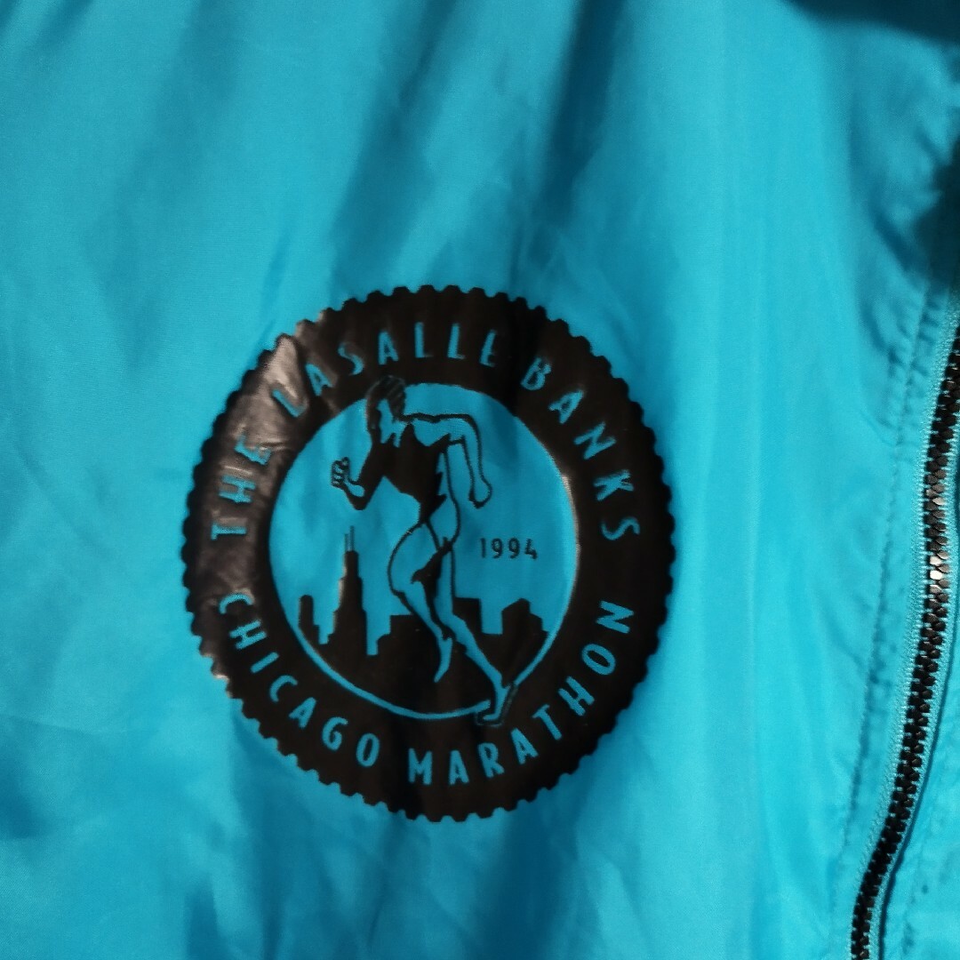 NIKE(ナイキ)のNIKE ナイキ 90s 刺繍ロゴ マルチカラー バックプリント マラソン メンズのジャケット/アウター(ブルゾン)の商品写真