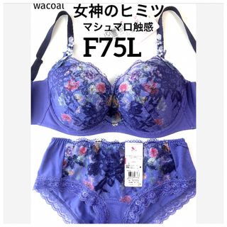 ワコール(Wacoal)の【新品タグ付】ワコール／女神のヒミツ・マシュマロ触感F75L（定価¥9,900）(ブラ&ショーツセット)