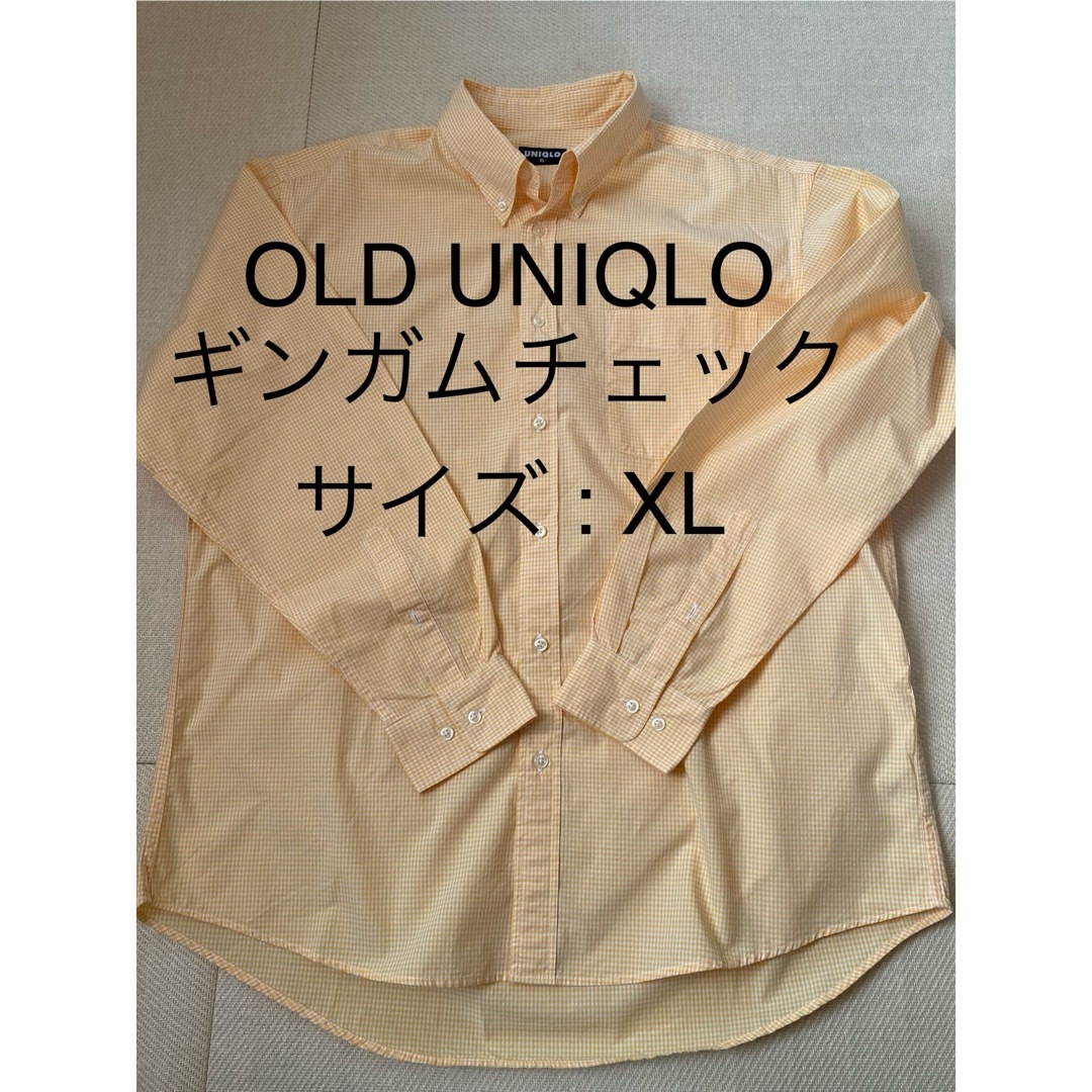 UNIQLO(ユニクロ)のオールドユニクロギンガムチェックシャツ［オレンジ］　【サイズ : XL】 メンズのトップス(シャツ)の商品写真