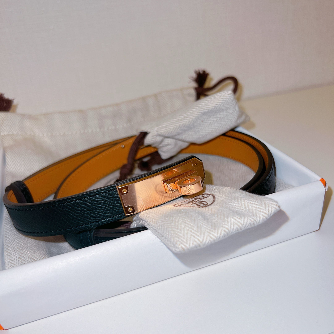 【新品・未使用品】エルメス ケリーベルト 18 ノアール ピンクゴールド ケリー 【新品・未使用品】エルメス ケリーベルト 18 ノアール ピンクゴールド ケリー