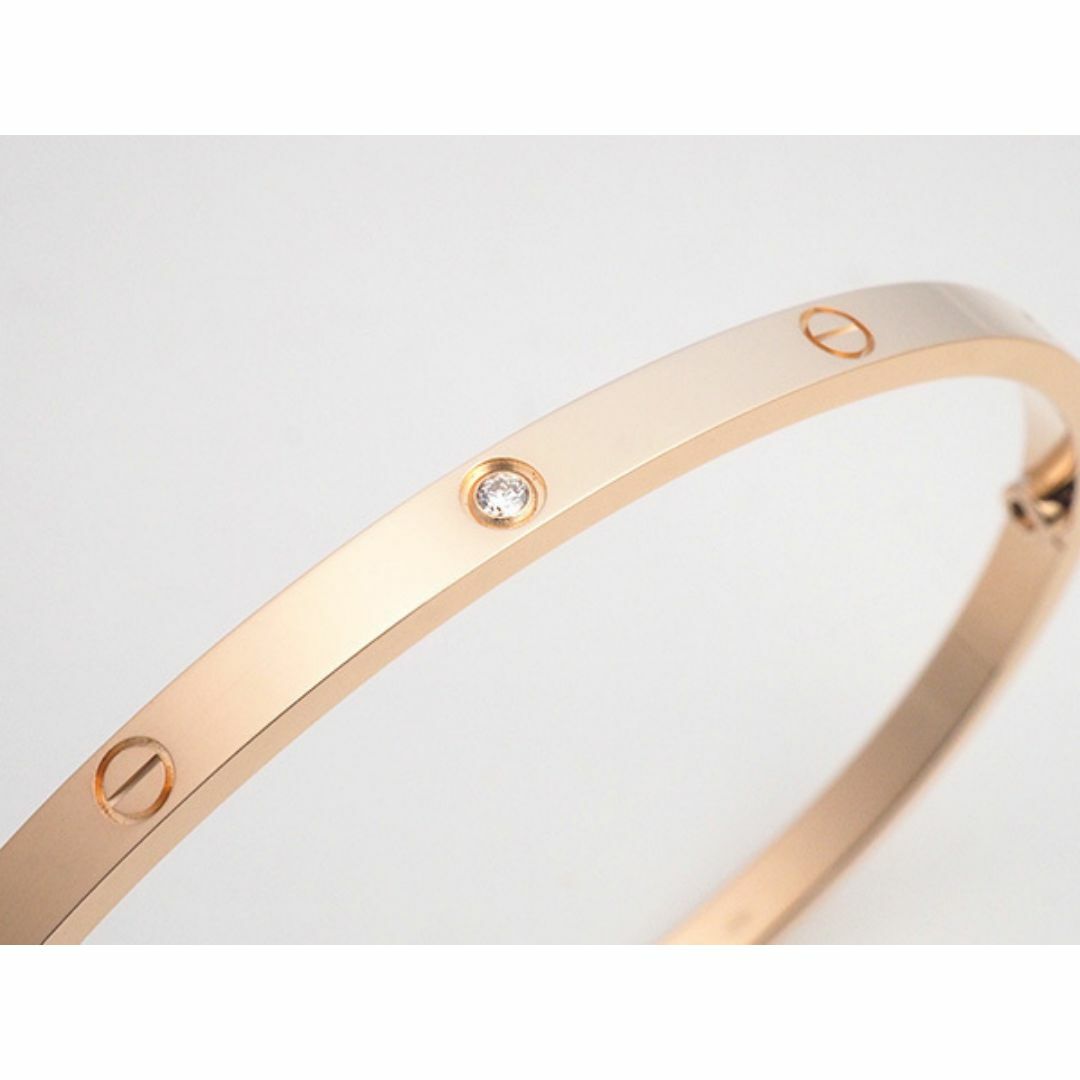 Cartier(カルティエ)のカルティエ Cartier ラブ ブレスレット スモール 6Pハーフダイヤ B6047617 #18 K18PG 仕上済 ★【中古】 レディースのアクセサリー(ブレスレット/バングル)の商品写真