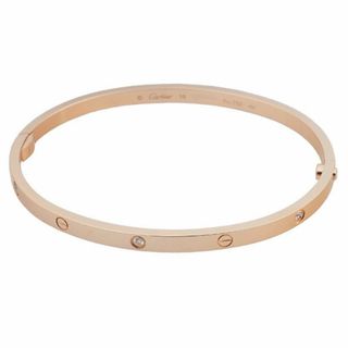 カルティエ(Cartier)のカルティエ Cartier ラブ ブレスレット スモール 6Pハーフダイヤ B6047617 #18 K18PG 仕上済 ★【中古】(ブレスレット/バングル)