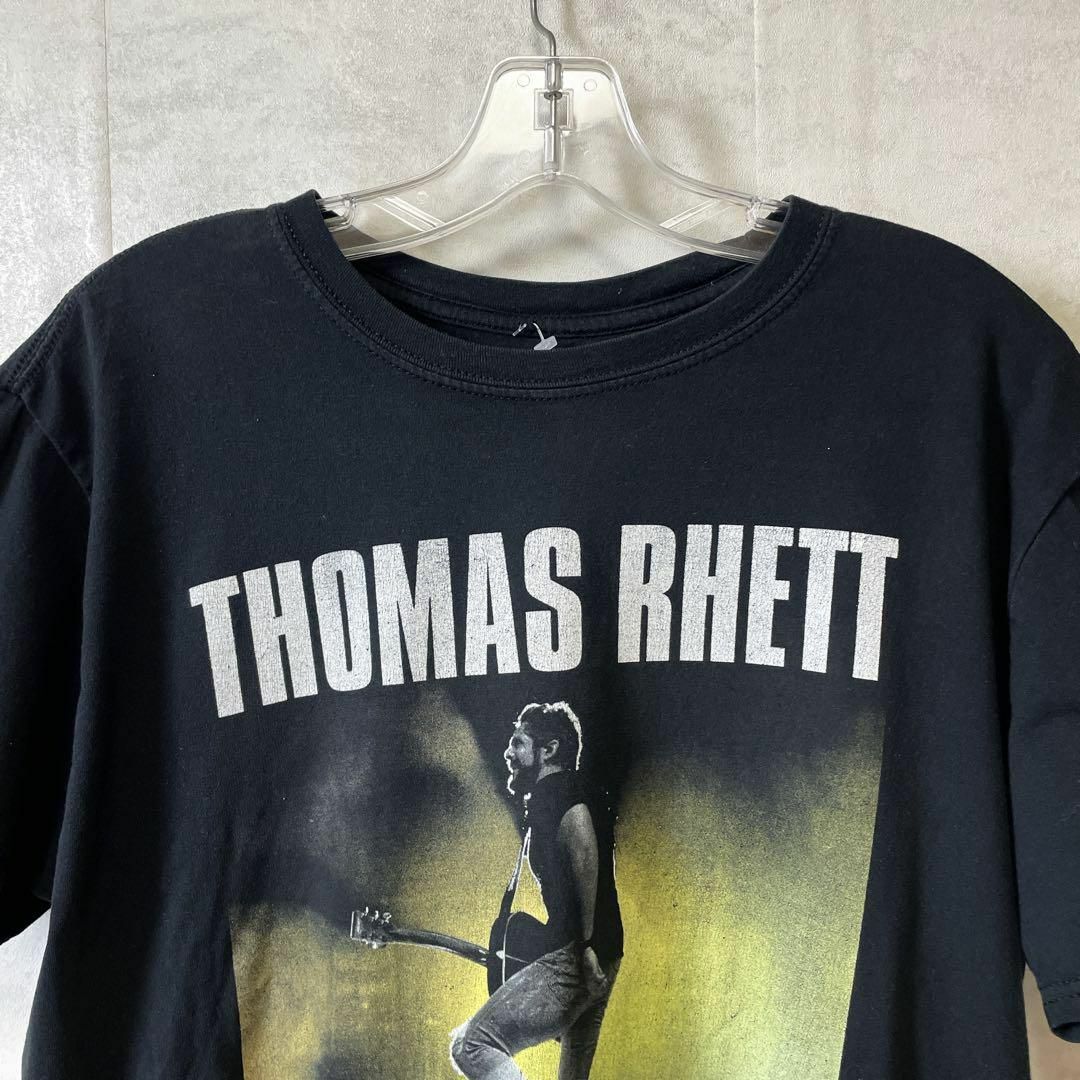MUSIC TEE(ミュージックティー)のバンドＴシャツ　トーマスレット　USAカントリーシンガー　黒ブラック　メンズ古着 メンズのトップス(Tシャツ/カットソー(半袖/袖なし))の商品写真