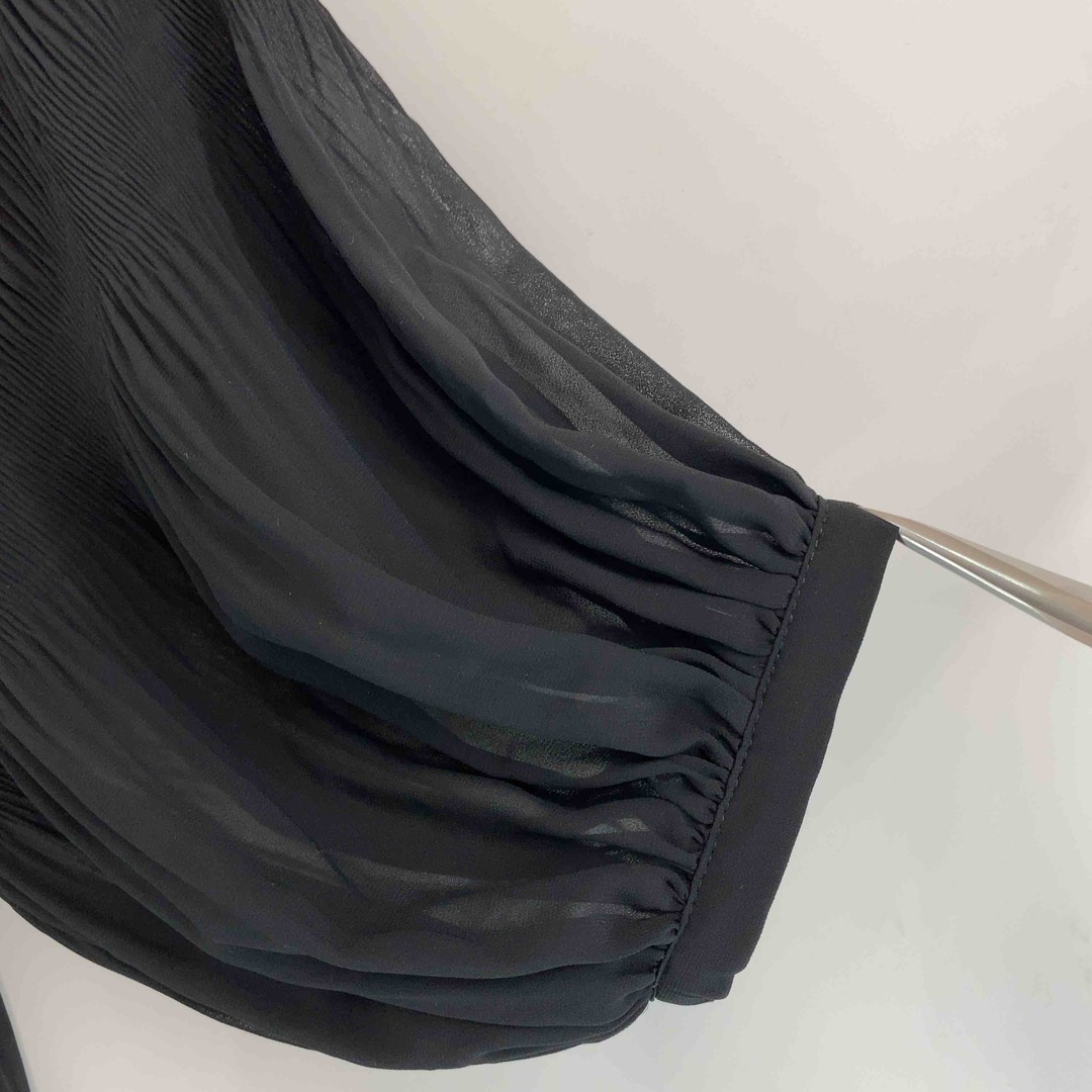 JEANASIS(ジーナシス)のJEANASIS ジーナシス レディース チュニック　七分袖　ブラウス　フリーサイズ　黒 レディースのトップス(チュニック)の商品写真