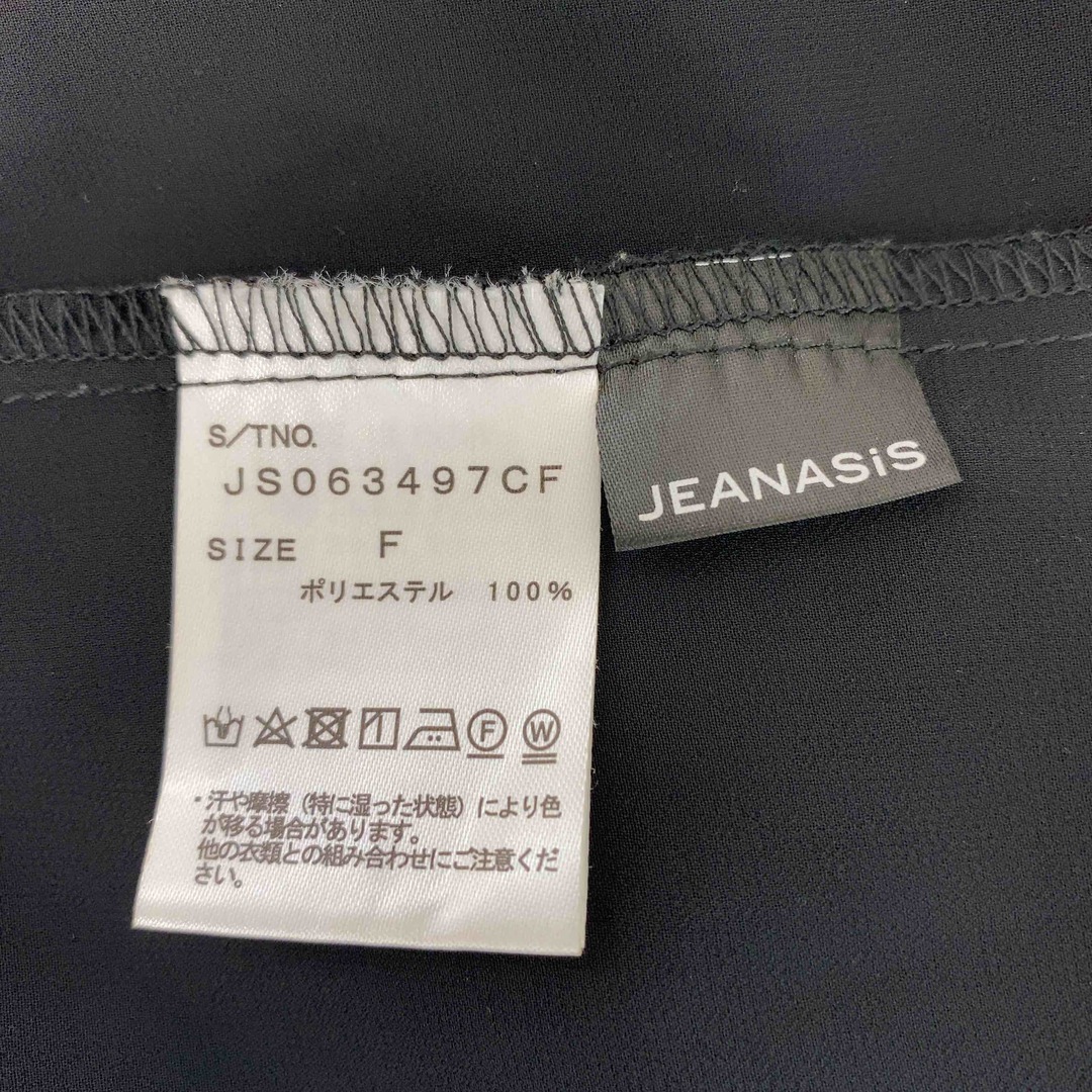 JEANASIS(ジーナシス)のJEANASIS ジーナシス レディース チュニック　七分袖　ブラウス　フリーサイズ　黒 レディースのトップス(チュニック)の商品写真