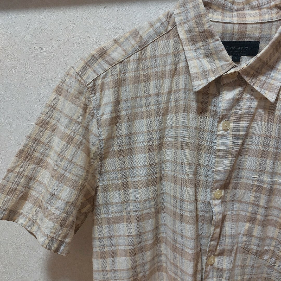 COMME CA MEN(コムサメン)のコムサメン(ボーイズ) チェックシャツ 半袖 メンズのトップス(シャツ)の商品写真