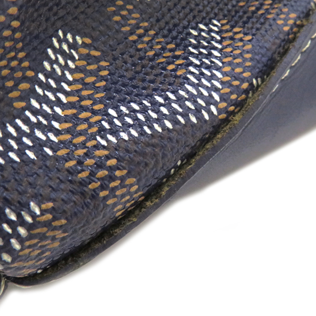 GOYARD(ゴヤール)のゴヤール GOYARD トートバッグ ベルシャス MM レザー コーティングキャンバス ネイビー シルバー金具 ヘリンボーン柄  【保存袋】【中古】 メンズのバッグ(トートバッグ)の商品写真