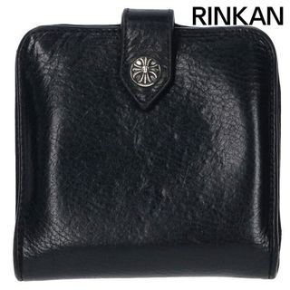 クロムハーツ(Chrome Hearts)のクロムハーツ  SQ BTN BILL/スクエアボタンビル フラップボタンレザーウォレット財布 メンズ(財布)