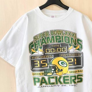 ヴィンテージ(VINTAGE)の90s古着　ヴィンテージ　NFL パッカーズ　Tシャツ(Tシャツ/カットソー(半袖/袖なし))