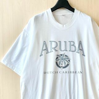 ヴィンテージ(VINTAGE)の90s古着　ヴィンテージ　Tシャツ　ARUBA シングルステッチ(Tシャツ/カットソー(半袖/袖なし))