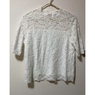 レース　半袖　Tシャツ　カットソー