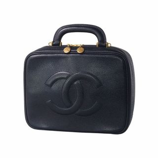 シャネル(CHANEL)のシャネル CHANEL キャビアスキン バニティ 2WAY ショルダーバッグ A07061 ブラック ゴールド金具【中古】(ショルダーバッグ)