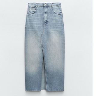 ザラ(ZARA)のZARA　ロングデニムスカート　タグ付き　新品未使用(ロングスカート)