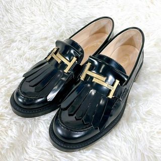 美品　TOD's トッズ　ケイト　タッセル　ローファー　厚底　37 1/2(ローファー/革靴)