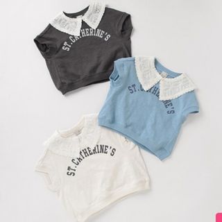 petit main - プティマイン　接触冷感　ロゴTシャツ 80サイズ