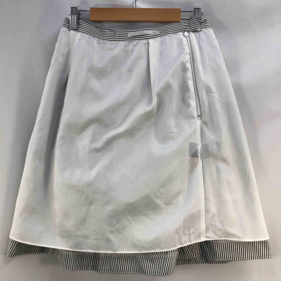 Lian(リアン)のlian  レディース ひざ丈スカート ストライプ柄 グレイ tk レディースのスカート(ひざ丈スカート)の商品写真
