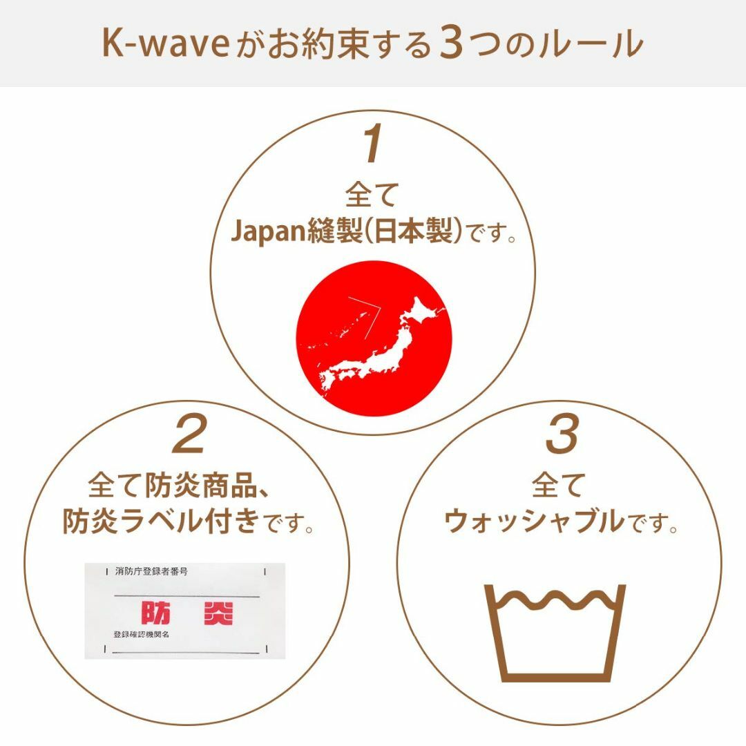 カーテンくれない 節電対策に「K-wave-D-plain」 日本製 防炎 ラベ その他のその他(その他)の商品写真