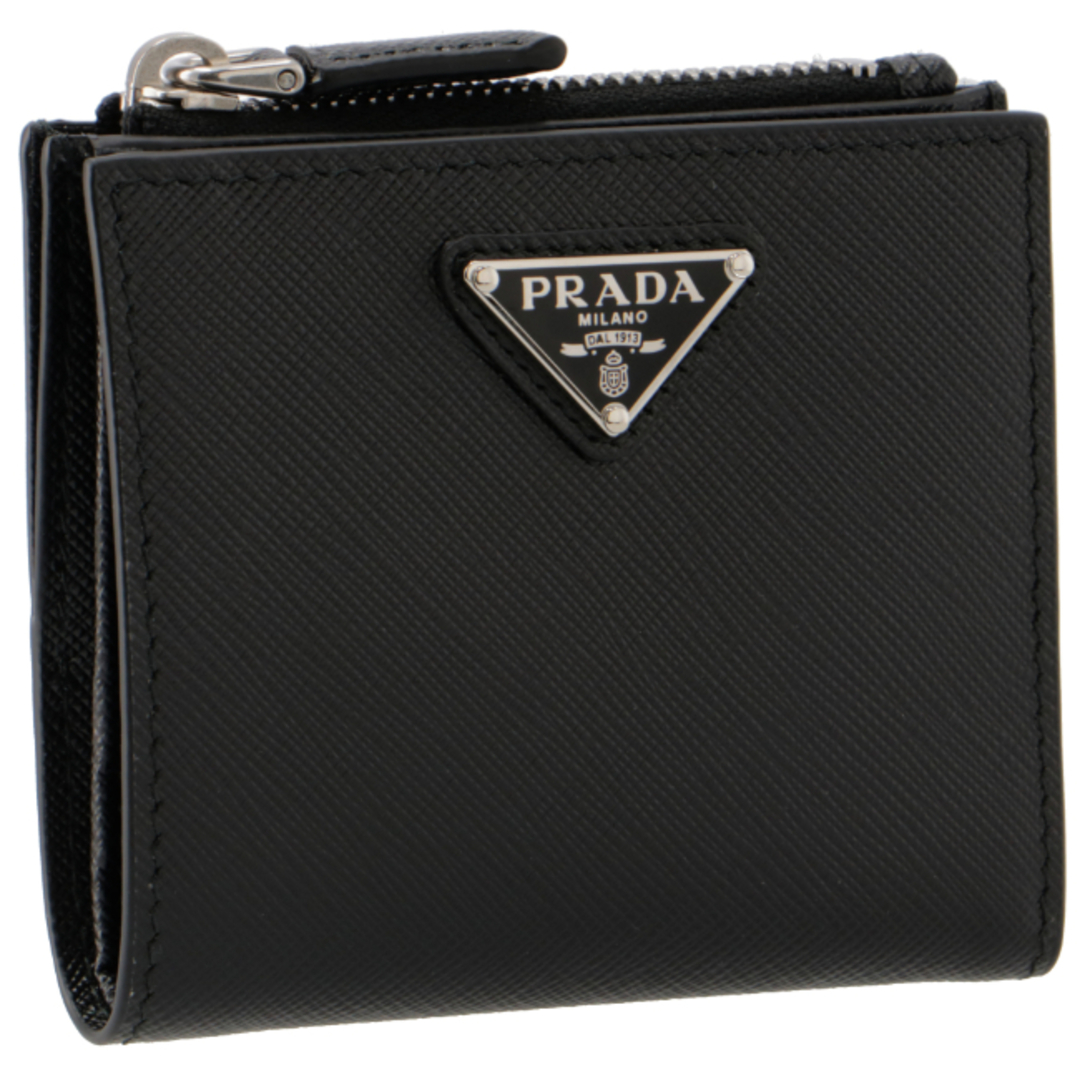 PRADA(プラダ)のプラダ/PRADA 財布 メンズ 型押しカーフスキン 二つ折り財布 NERO 2ML049-QHH-002 _0410ff メンズのファッション小物(折り財布)の商品写真