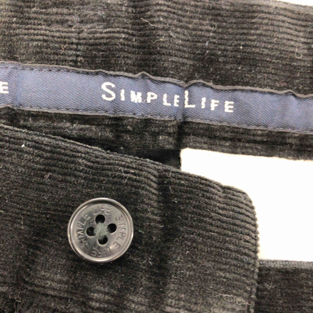 SIMPLE LIFE(シンプルライフ)のSIMPLE LIFE シンプルライフ メンズ ワークパンツ ブラック tk メンズのパンツ(ワークパンツ/カーゴパンツ)の商品写真