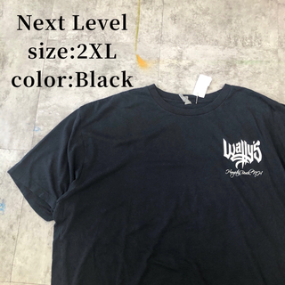 NEXT LEVEL アメカジ 古着 2XL オーバーサイズ バックプリント(Tシャツ/カットソー(半袖/袖なし))
