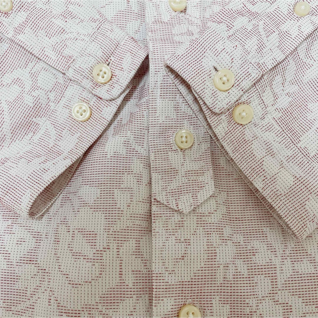 TAKEO KIKUCHI(タケオキクチ)のTAKEOKIKUCHITOKYO シャツ　花柄　七分袖　総柄　薔薇　ピンク メンズのトップス(シャツ)の商品写真