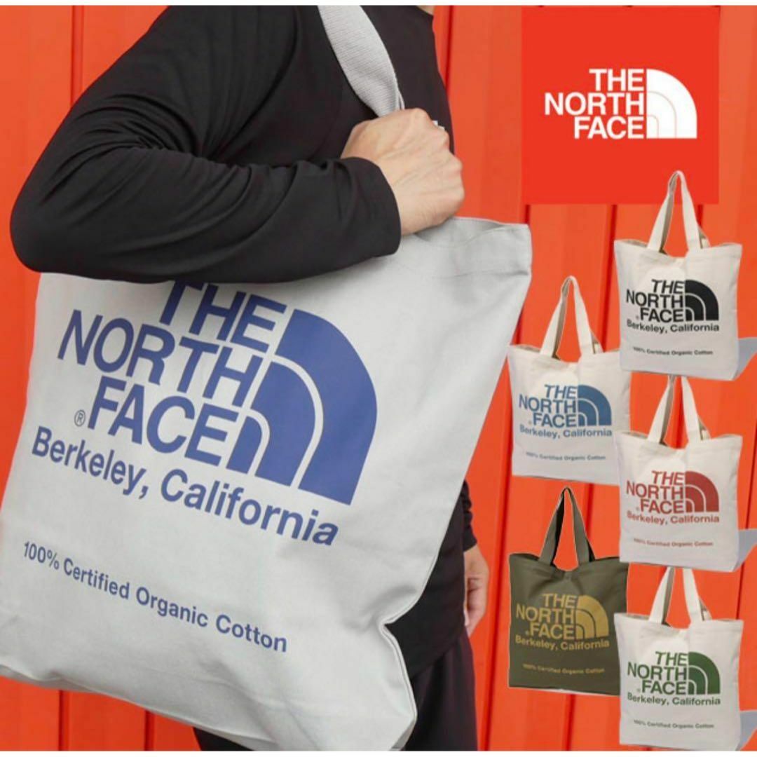 THE NORTH FACE(ザノースフェイス)の新品 ノースフェイス オーガニックコットントート レッドクレイ NM82260 メンズのバッグ(トートバッグ)の商品写真