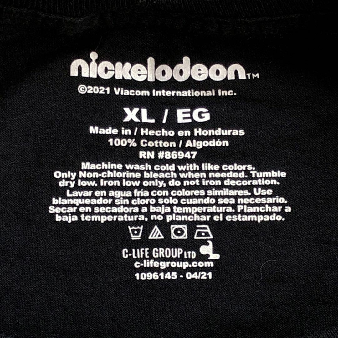 ニコロデオン　ラグラッツ　レプター　半袖Ｔシャツ　サイズＸＬ　黒ブラック　古着 メンズのトップス(Tシャツ/カットソー(半袖/袖なし))の商品写真