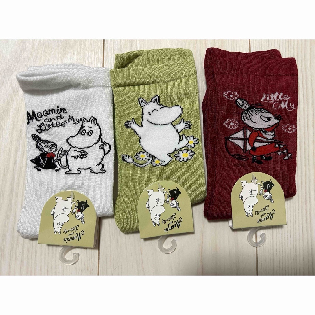 MOOMIN(ムーミン)の靴下　ソックス 5本指ソックス　ミドル丈　クルー丈　ひざ下丈　6足セット レディースのレッグウェア(ソックス)の商品写真