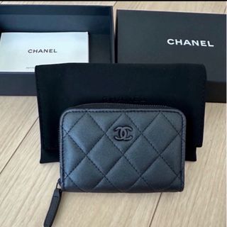 CHANEL - CHANEL シャネル　ミニ財布　オールブラック　コインケース