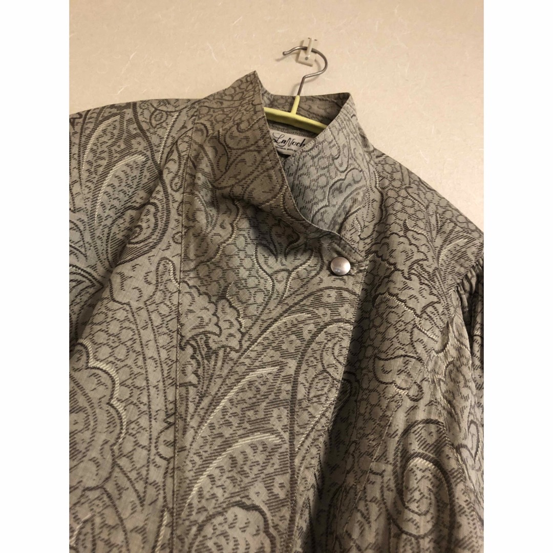 古着　ロングシャツ　ジャケット　カーキ レディースのトップス(シャツ/ブラウス(長袖/七分))の商品写真