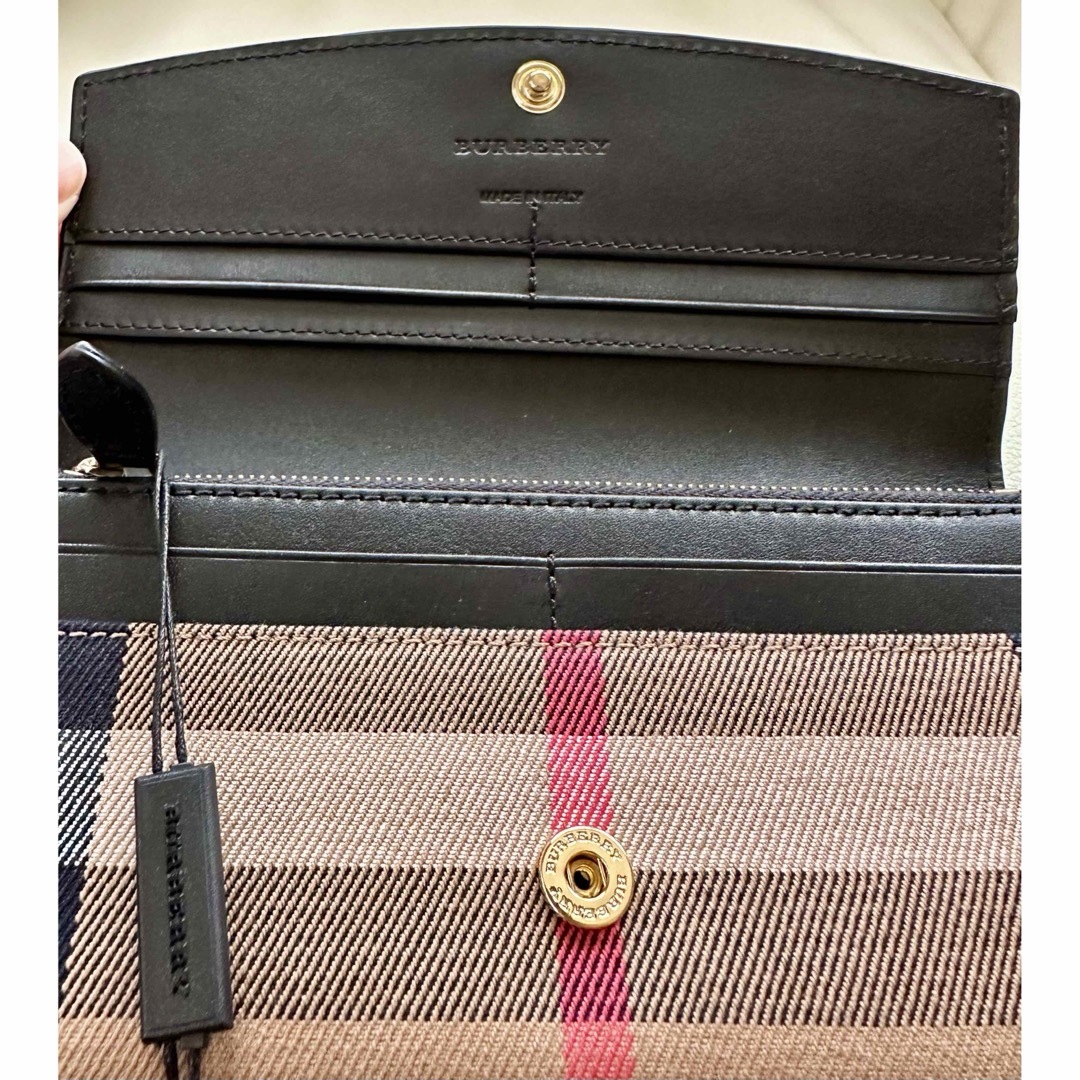 BURBERRY(バーバリー)の新品未使用 バーバリー ブリット ノバチェック×レザー 長財布 メンズのファッション小物(長財布)の商品写真