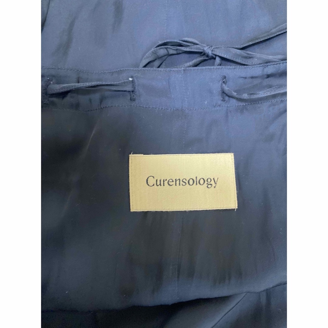 Curensology(カレンソロジー)のカレンソロジー　フレアサロペットスカート　ネイビー レディースのスカート(ロングスカート)の商品写真