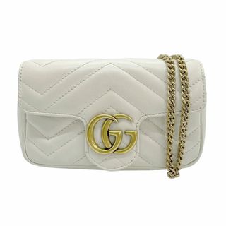 グッチ(Gucci)のグッチ GUCCI ショルダーバッグ GGマーモント レザー アイボリー レディース 476433 送料無料【中古】 z0890(ショルダーバッグ)