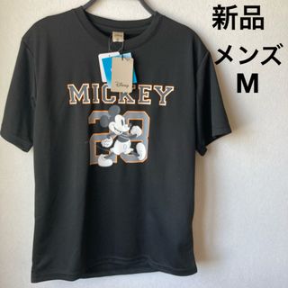 ミッキー　tシャツ メンズ  M  ブラック　黒　新品