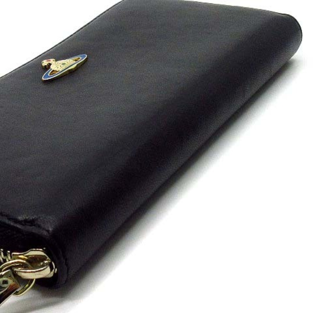 Vivienne Westwood(ヴィヴィアンウエストウッド)のヴィヴィアンウエストウッド ナッパ ラウンドファスナー 長財布 ORB ブラック レディースのファッション小物(財布)の商品写真