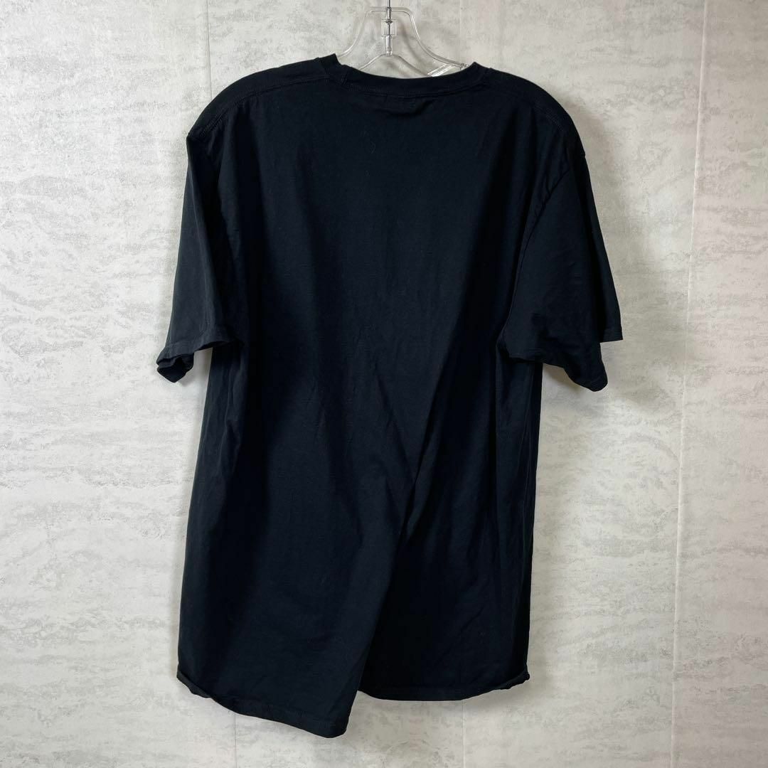 パロディTシャツ　ジェーソン　13日の金曜日　サイズＸＬ　黒ブラック　ピザ　古着 メンズのトップス(Tシャツ/カットソー(半袖/袖なし))の商品写真