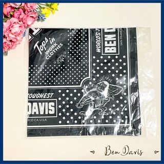 ベンデイビス(BEN DAVIS)の【新品未使用】BEN DAVIS 綿バンダナ 男女兼用 スカーフ ブラック(バンダナ/スカーフ)