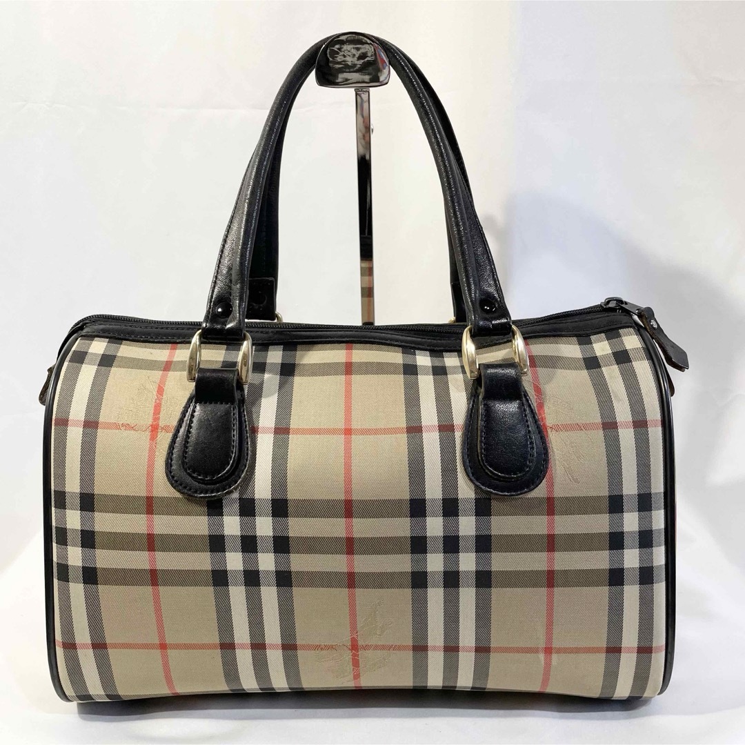 BURBERRY(バーバリー)の美品 正規品 バーバリー ハンドバッグ ノバチェック ベージュ ミニボストン 鞄 レディースのバッグ(ボストンバッグ)の商品写真