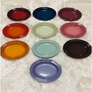 ルクルーゼ(LE CREUSET)のルクルーゼ　ミニオーバルプレート　皿　10枚セット　中古(食器)