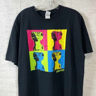 半袖Ｔシャツ　サイズＸＬ　黒ブラック　コットンシャツ　とかげちゃん　メンズ　古着