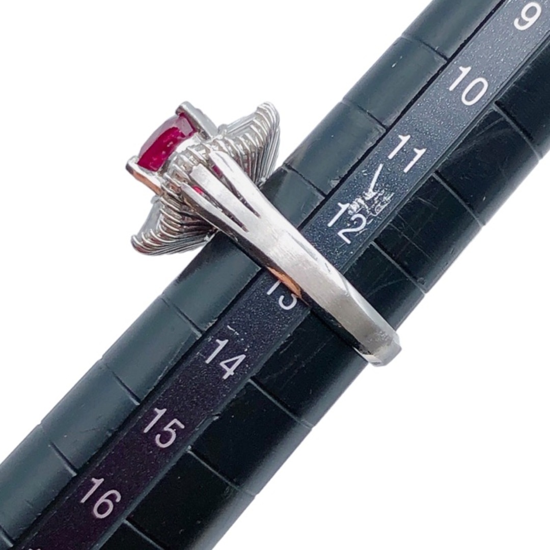 　ルビー ダイヤ リング Pt800/ルビー/ダイヤモンド ジュエリー レディースのアクセサリー(リング(指輪))の商品写真