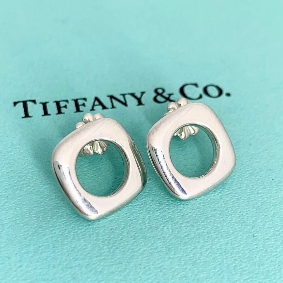Tiffany & Co.(ティファニー)のティファニー 希少 スクエア クッション ピアス ヴィンテージ ds12 レディースのアクセサリー(ピアス)の商品写真