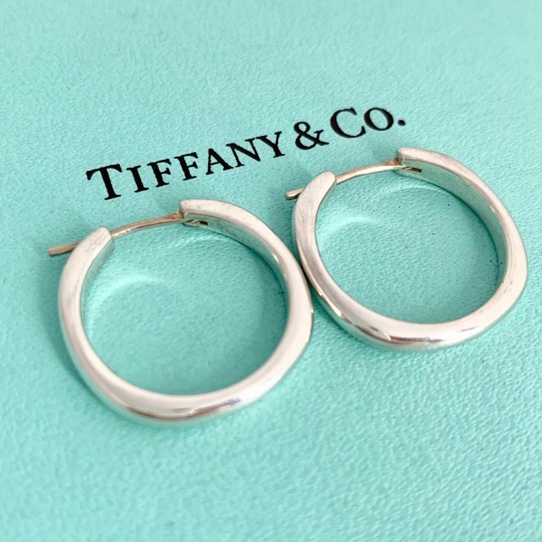 Tiffany & Co.(ティファニー)のティファニー 希少 クッション スクエア フープ ピアス ヴィンテージ ds14 レディースのアクセサリー(ピアス)の商品写真