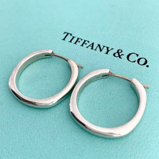 ティファニー(Tiffany & Co.)のティファニー 希少 フープ ピアス スクエア クッション 廃盤 ds17(ピアス)