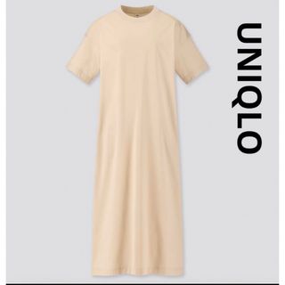 ユニクロ(UNIQLO)のUNIQLO マーセライズコットンロングTワンピース(ロングワンピース/マキシワンピース)