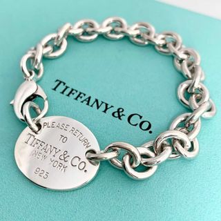 Tiffany & Co. - ティファニー 新品磨き リターントゥ オーバルタグ ブレスレット 美品 x23