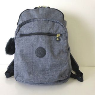 kipling - キプリング KIPLING リュックサック バックパック ロゴ チャーム付 美品