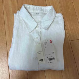 ユニクロ(UNIQLO)の最終値下げ　新品 ユニクロ　プレミアムリネンシャツ　L(シャツ/ブラウス(長袖/七分))